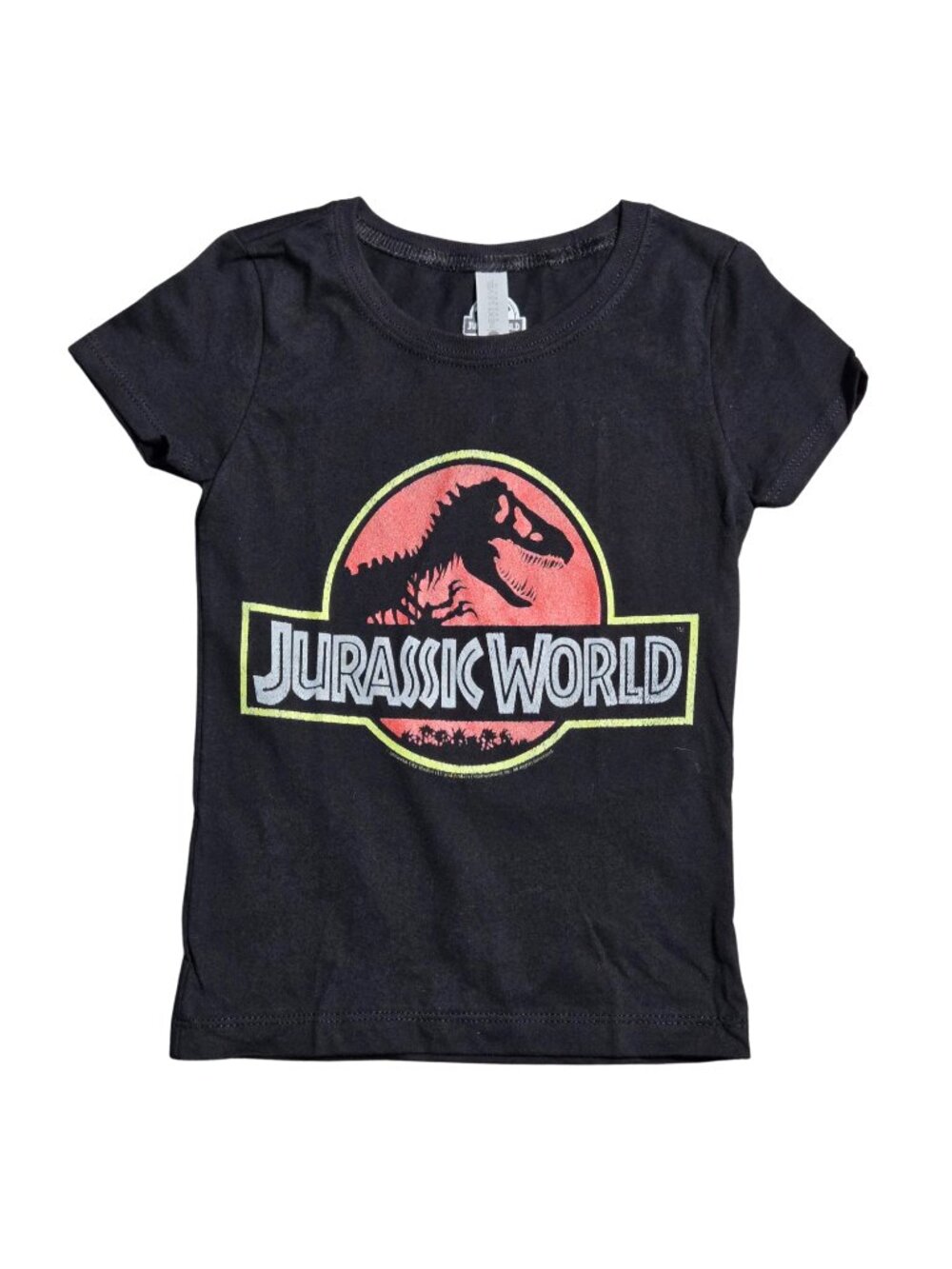 NWOT | Next Level Jurassic World T-Rex Logo Graphic T-Shirt | Size XS (3/4)